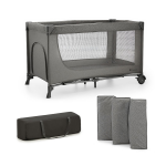 Kinderkraft lit parapluie 2en1 joy 2 (gris fonc�)