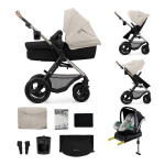 Kinderkraft poussette 4en1 moov2 moonlight air wheels (gris)