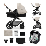 Kinderkraft poussette trio moov2 air wheels (gris)