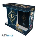 League of legends coffret cadeau verre xxl + pin's + carnet hextech