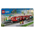 Lego city 60423 le tramway et la station du centre - ville