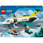 Lego city - l?ambulance de secours arienne, jouet de construction avec un avion - 60465