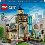 Lego city - la gare centrale, set pour fans de jeux de construction - 60469