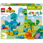 Lego duplo - ma ville dinosaures sur roues 3 - en - 1, jouet d?apprentissage par le jeu pour tout - ...