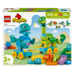Lego� duplo - ma ville dinosaures sur roues 3 - en - 1, jouet d?apprentissage par le jeu pour tout - ...