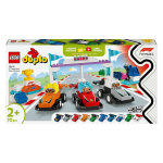 Lego duplo ma ville voitures de course et pilotes d?une curie de f1