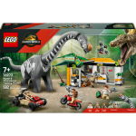 Lego jurassic world - la poursuite du vlociraptor et du titanosaure, jeu de dinosaures - 76973