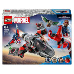 Lego marvel 76292 captain america vs hulk rouge - avion de chasse  construire