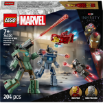 Lego marvel - iron man et war machine contre les drones de hammer, jeu de construction - 76320