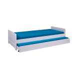 Lit banquette surf 90x190cm blanc + 1 sommier