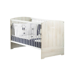 Lit b�b� 140x70 �volutif en lit junior - little big bed - h�tre cendr� - smile