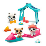 Bandai - littlest - pack set jour de neige 3 animaux et accessoires - littlest husky ourson léopard - ... Bandai - littlest - pack set jour de neige 3 animaux et accessoires - littlest husky ourson léopard - ...