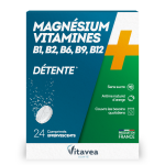 Magnésium + vitamines b1, b2, b6 - 24 comprimés Magnésium + vitamines b1, b2, b6 - 24 comprimés
