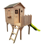 Maison sur pilotis medas avec toboggan 177 cm