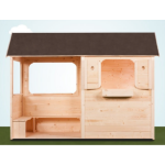 Maisonnette enfant patio luna avec plancher et grande terrasse