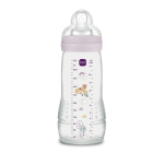 Mam biberon easy active décoré - 330ml - lilas - tétine débit x Mam biberon easy active décoré - 330ml - lilas - tétine débit x