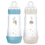 Mam biberon easy start / anti - colique - 320ml - océan + sable - tétine débit 3 - x2 Mam biberon easy start / anti - colique - 320ml - océan + sable - tétine débit 3 - x2