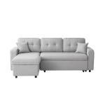 Marius - canap� d'angle convertible r�versible en tissu - gris clair