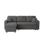 Marius - canap� d'angle convertible r�versible en tissu - gris fonc�