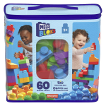 Mega bloks - sac medium classique 60 briques - briques de construction - 12 mois et +