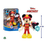 Mickey - figurine 15 cm pompier avec accessoires