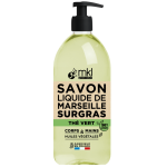 Mkl green nature savon liquide de marseille surgras 1l th� vert