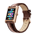 Montre ice smart tk 2. 0 rectangulaire avec bracelet cuir rose croco marron ice watch