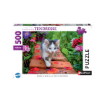 Nathan - puzzle 500 pices - chaton au jardin - adultes et enfants ds 12 ans - encastrement parfait ...