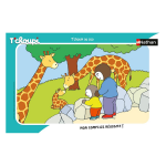 Nathan puzzle cadre 15 p - t'choupi au zoo