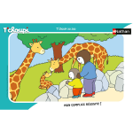 Nathan puzzle cadre 15 p - t'choupi au zoo