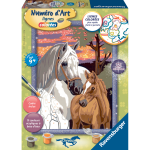 Numéro d'art - moyen - chevaux au coucher de soleil Numéro d'art - moyen - chevaux au coucher de soleil