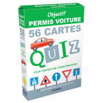Objectif permis voiture - 56 cartes quiz pour tester vos connaissances (coffret)