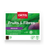 Ortis fruits & fibres regular 24 cubes - favorise le transit - laboratoires ortis