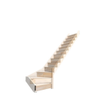 Pack 13 contremarche escalier 1 / 4 tournant droit nostra en hetre