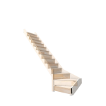 Pack 13 contremarche escalier 1 / 4 tournant gauche nostra en hetre