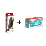 Pack console nintendo switch lite - turquoise (switch) + pochette � rabat et protection d'�cran nintendo ...