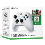 Pack manette xbox sans fil blanc + 3 mois game pass ultimate (xbox series)
