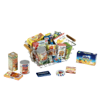 Panier de courses en m�tal garni de produits fran�ais