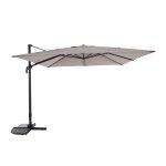 Parasol excentr� carr� 3x3m, taupe - s�lection d'experts - beaux jours