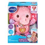 Peluche musicale lphanteau avec bouton lumineux et hochet