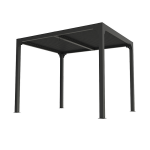 Pergola bioclimatique aluminium balcon et terrasse coloris gris anthracite / surface de protection : ...