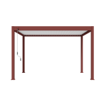 Pergola bioclimatique autoport�e collection vs 3x4m rouge basque et blanche