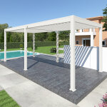 Pergola bioclimatique autoport�e collection vs 3x6m blanche