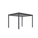 Pergola bioclimatique motoris�e ombr�a 3x4m autoportante - anthracite et blanc