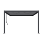 Pergola bioclimatique ombr�a 4x4m adoss�e v2 - anthracite