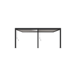 Pergola bioclimatique ombr�a adoss�e vs 4x6m v2 - anthracite et blanc