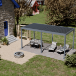 Pergola bioclimatique motoris�e ombr�a 3x6m autoportante - anthracite