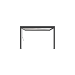 Pergola bioclimatique ombr�a v2 3x4m adoss�e - anthracite et blanc