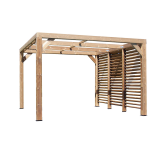 Pergola fabriqu�e en bois massif trait� tr�s haute temp�rature / dimensions 3, 41x3, 13 m