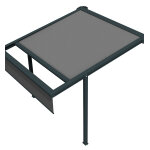 Pergola melodie led anthracite 3x3 motoris�e f078 avec lambrequin